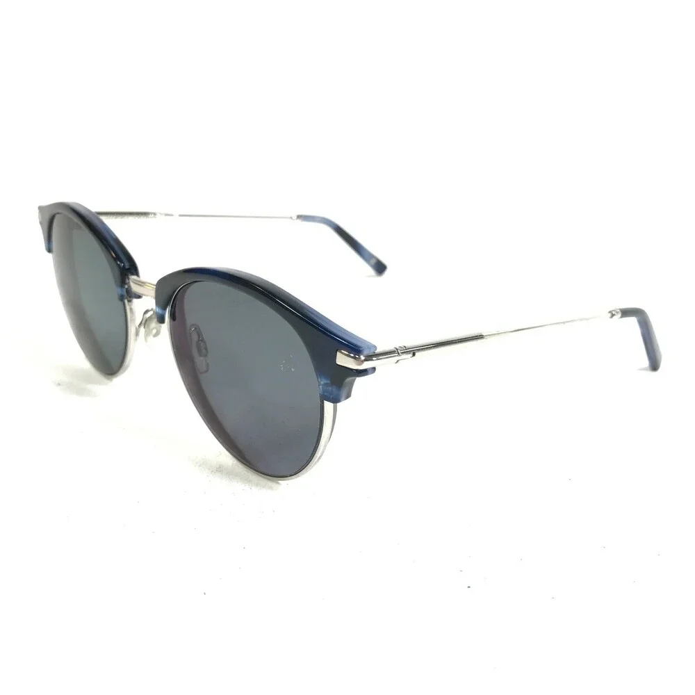 Jimmy Fairly Sunglasses Frames C22 T2 Dark Blue Silver Round 50-20-145